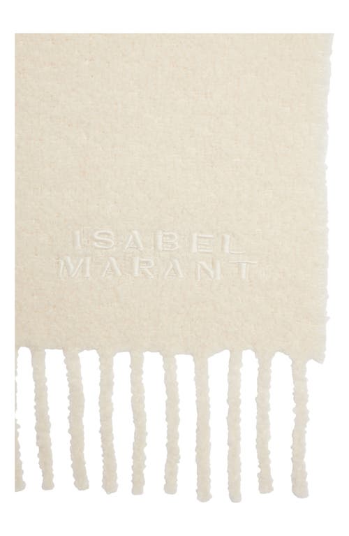 Shop Isabel Marant Fouzy Alpaca Blend Bouclette Scarf In Ecru