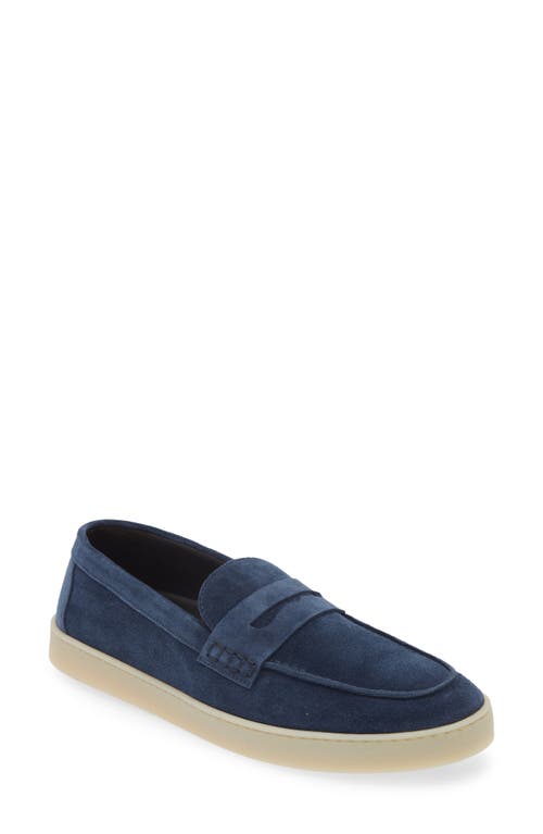 Canali Sneaker Sole Penny Loafer Blue at Nordstrom,