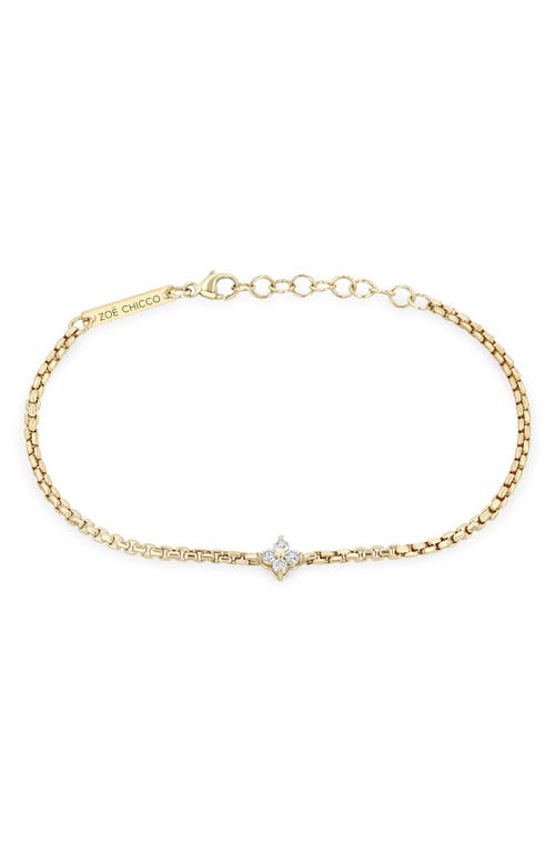 Shop Zoë Chicco 14k Gold Diamond Pendant Bracelet In 14k Yellow Gold