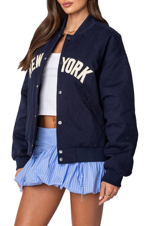 EDIKTED EDIKTED BIG APPLE OVERSIZE BOMBER JACKET