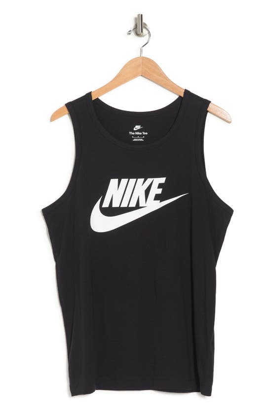 Nike Futura Icon Logo Vest T Shirt Black In Black