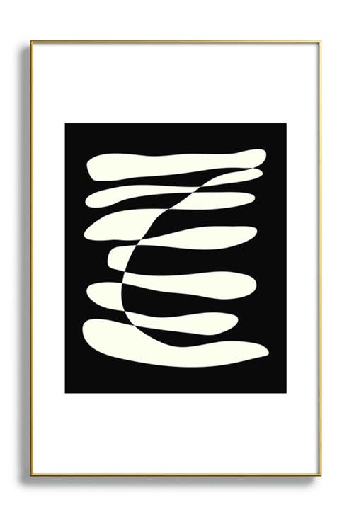 Abstract Compostion in Black Framed Art Print