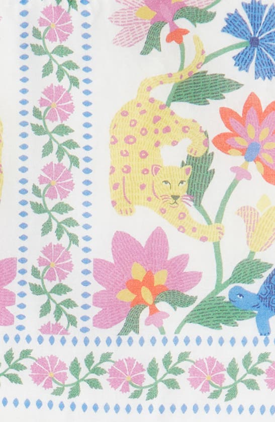 Shop Mini Boden Kids' Safari Floral Print Cotton Cross Back Sundress In Multi Safari Floral