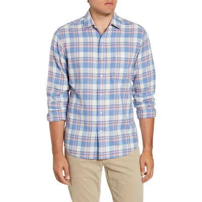 Faherty Everyday Regular Fit Button-Up Plaid Shirt, Blue