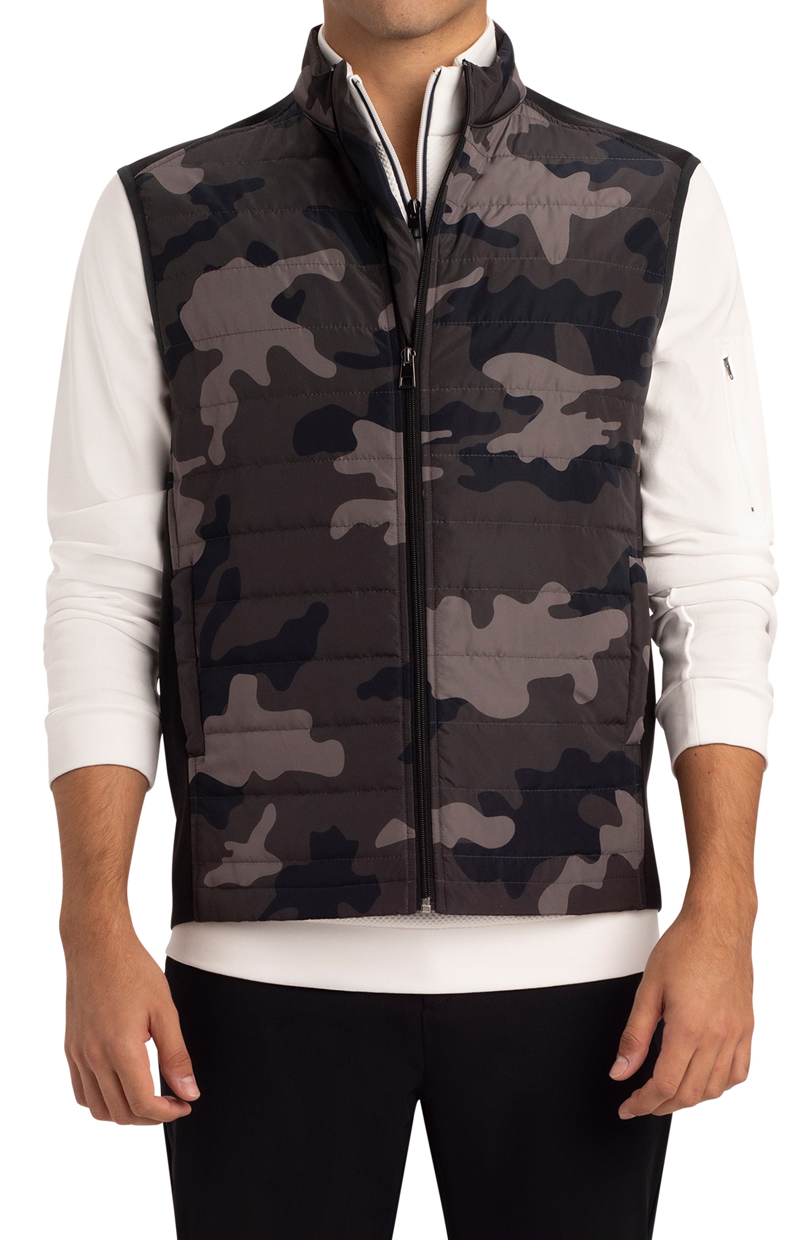 Bugatchi Camo Quilted Cotton Vest 