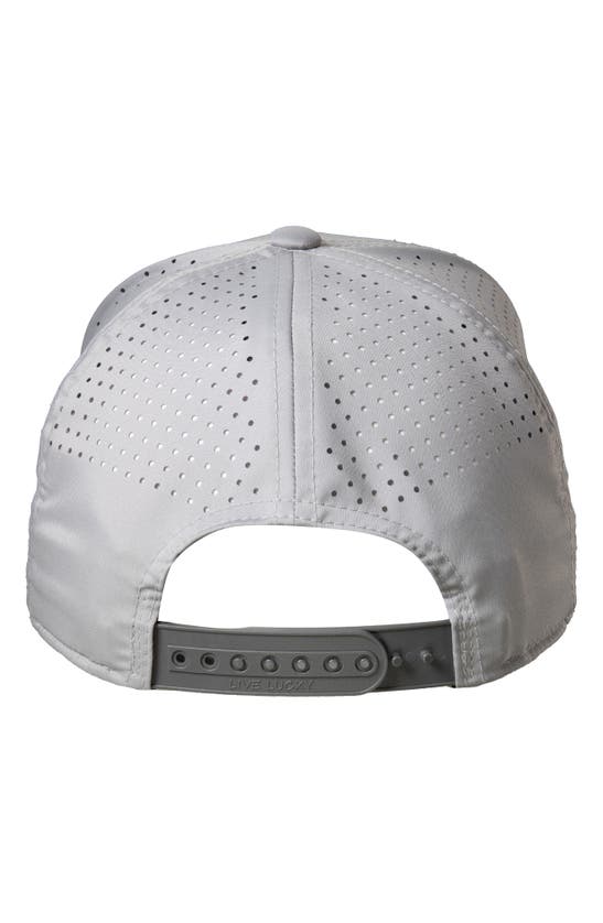 Shop Black Clover Fendor Perforated Baseball Cap In Silver