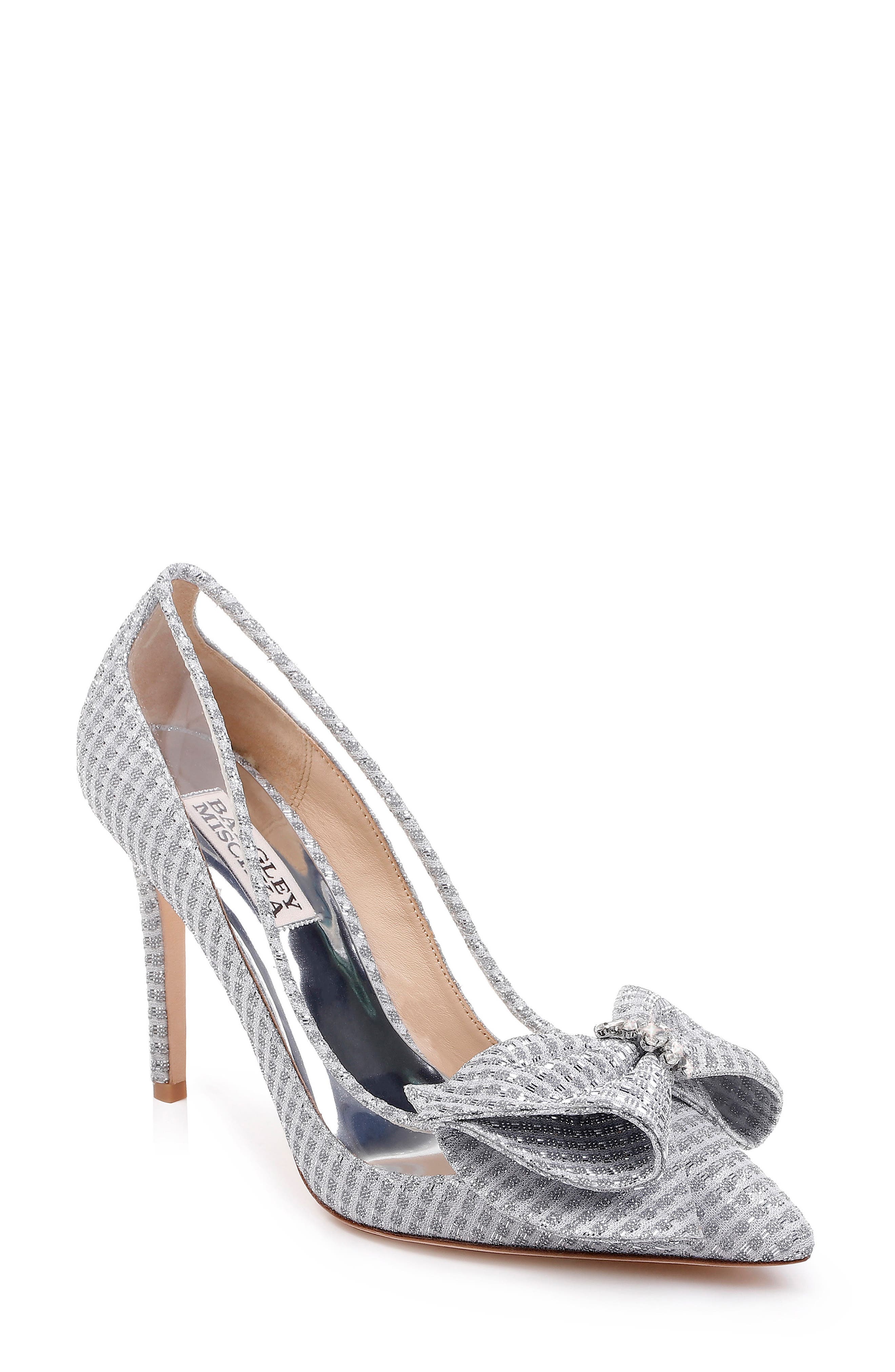 badgley mischka frances bow pump