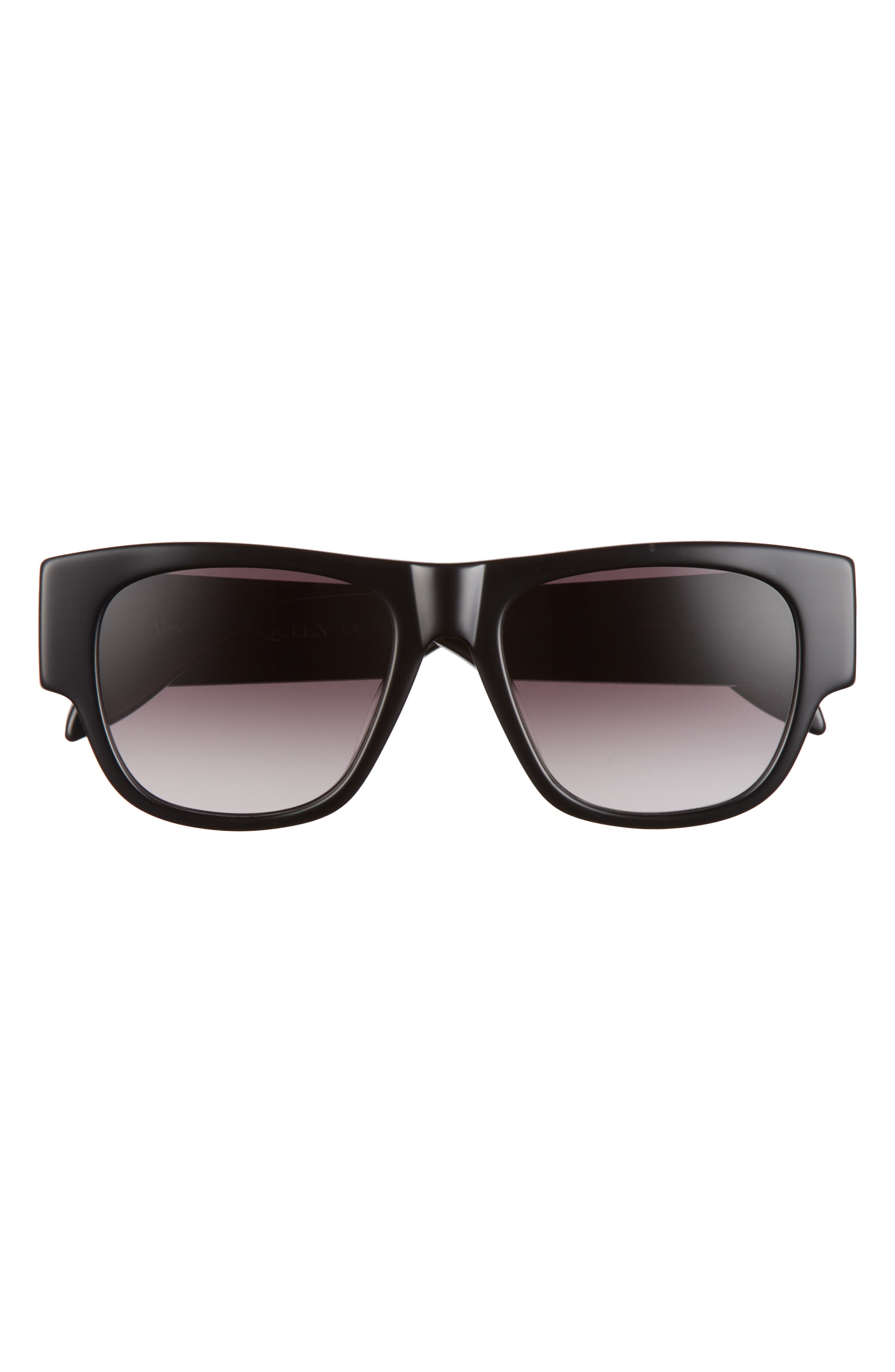 Alexander McQueen 54mm Rectangular Sunglasses in Black at Nordstrom