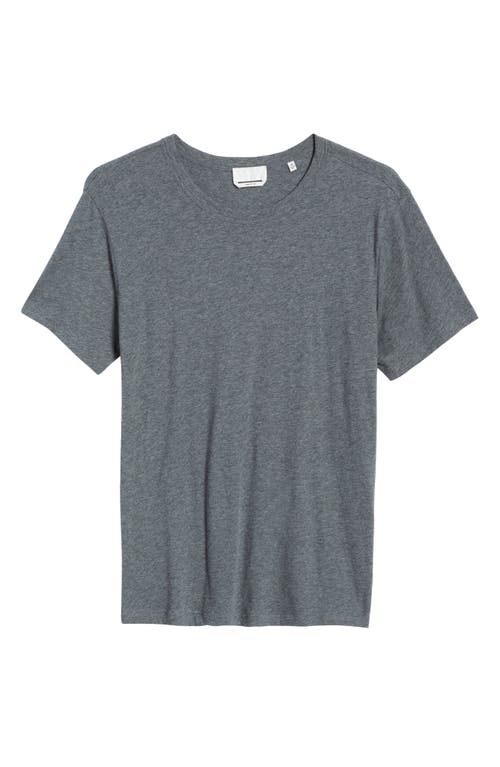 Shop 7 For All Mankind Feather Weight Crewneck T-shirt In Heather Grey