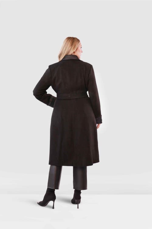 Shop Gabriella Rossetti Allegra Felted Wool Coat In Midnight