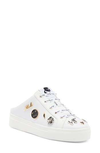 Karl Lagerfeld Paris Cordelia Sneaker Mule In Bright White