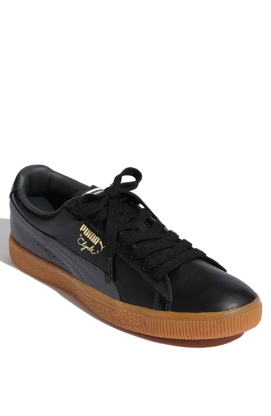 puma clyde black leather
