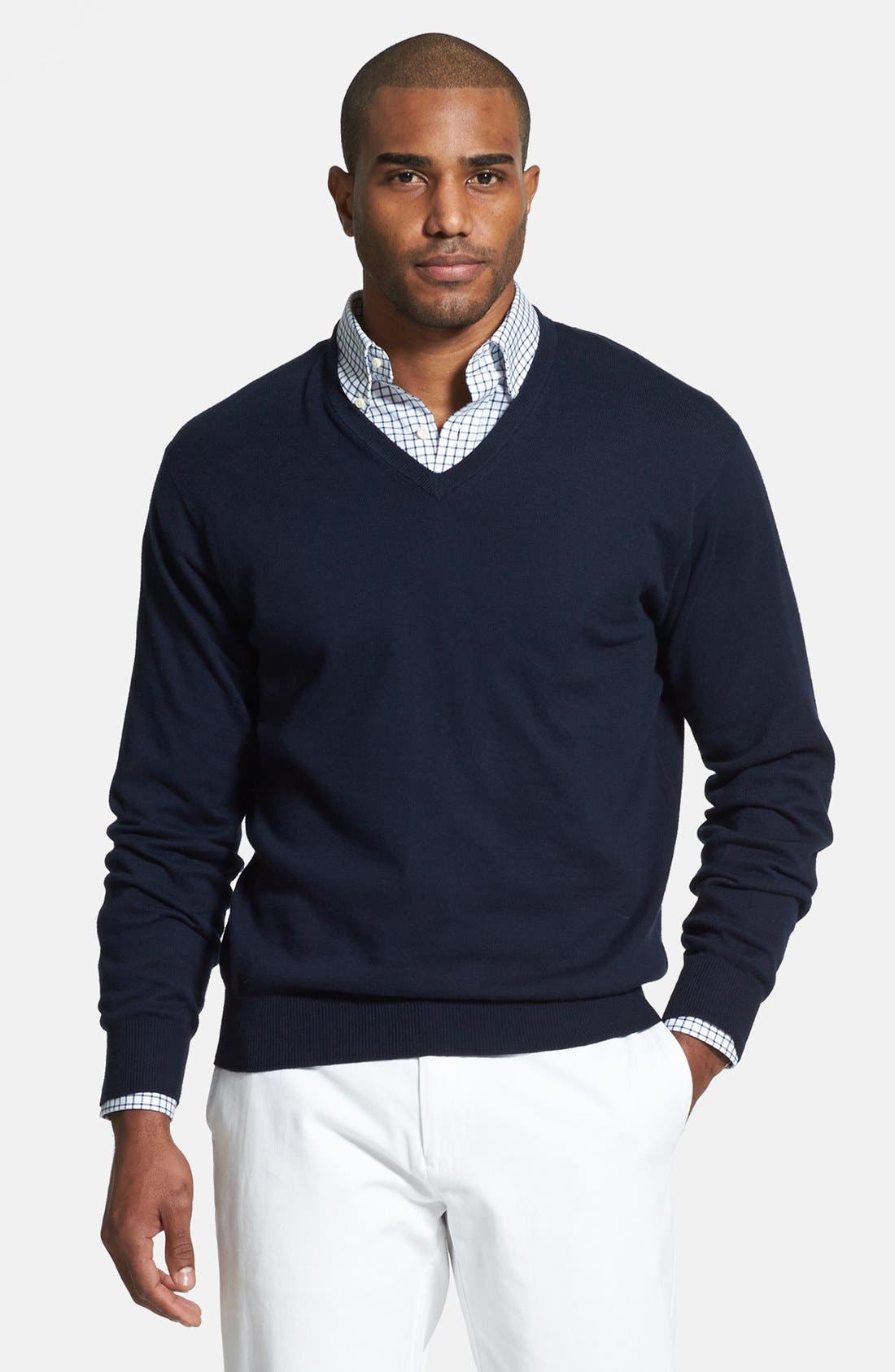Peter Millar Cotton & Cashmere VNeck Sweater Nordstrom