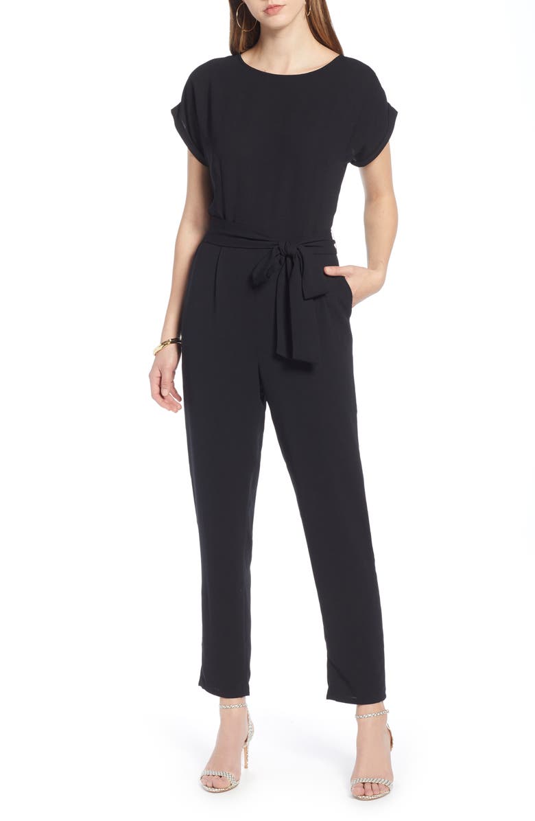 Halogen® Short Sleeve Jumpsuit (Regular & Petite) | Nordstrom