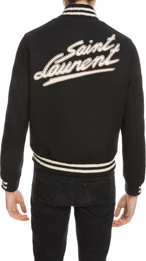 Saint Laurent, Jackets & Coats, Saint Laurent 26 Camo Teddy Varsity  Bomber Jacket