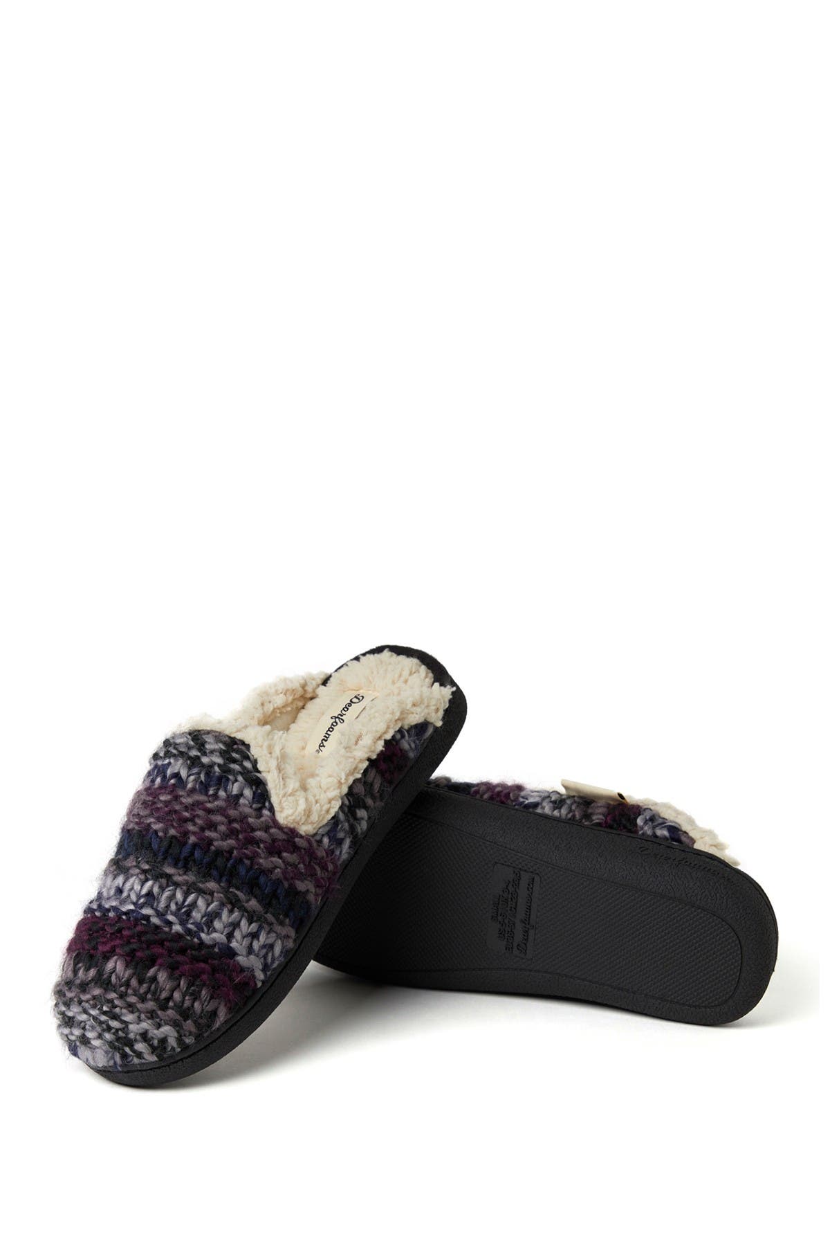 chunky knit memory foam slippers