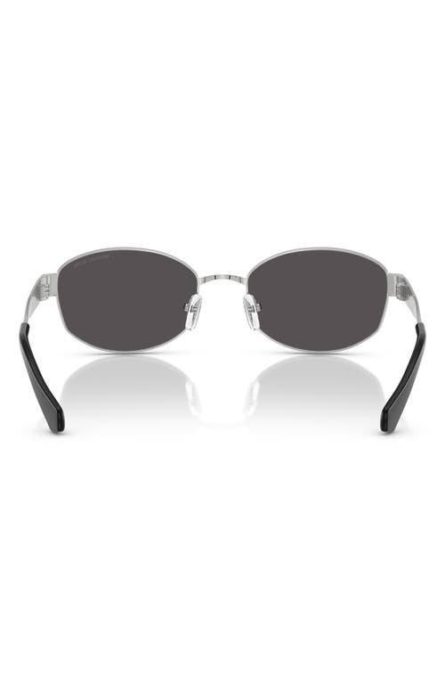 Shop Michael Kors 56mm Oval Sunglasses In Silver