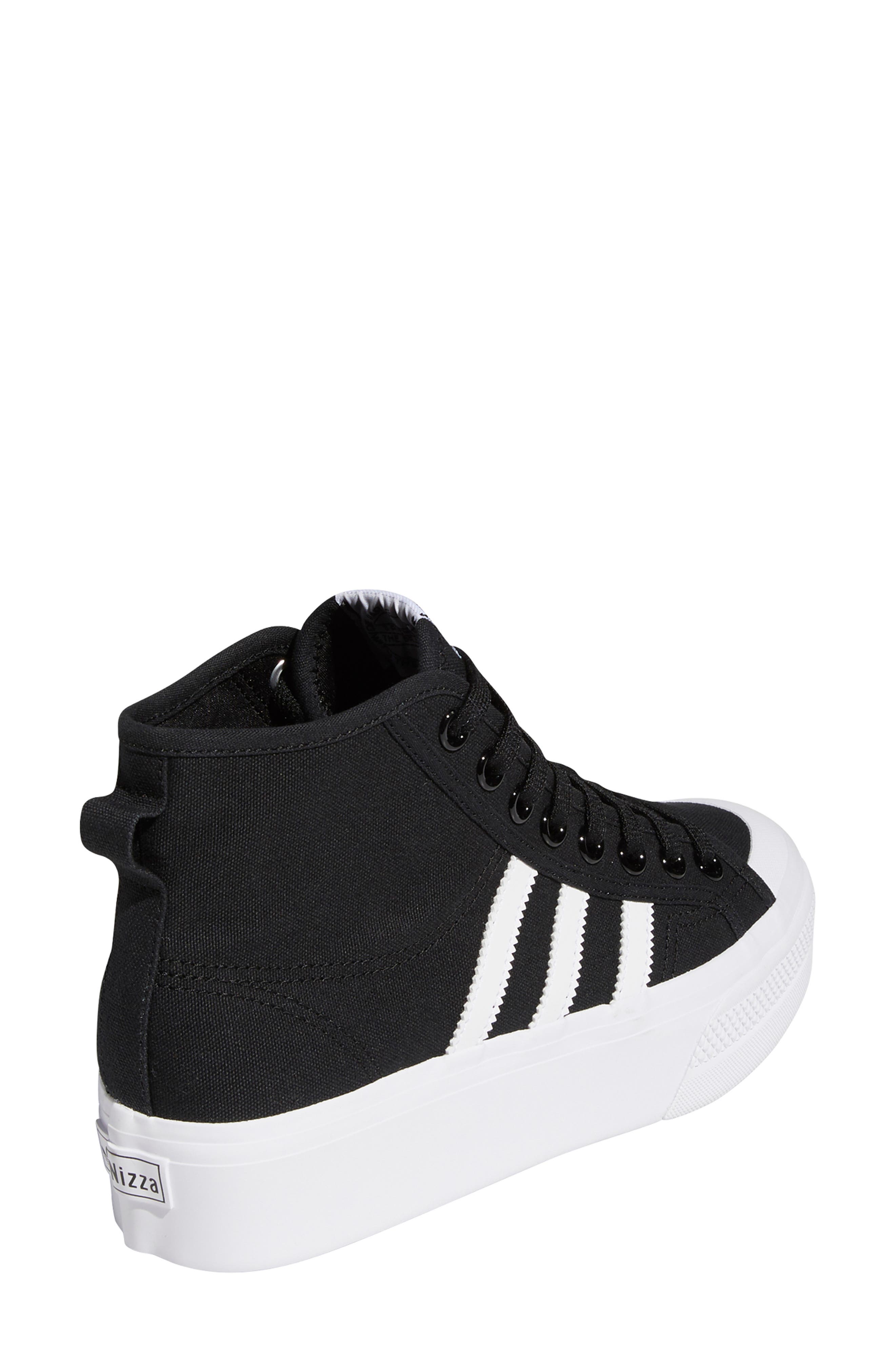 black adidas platform sneakers