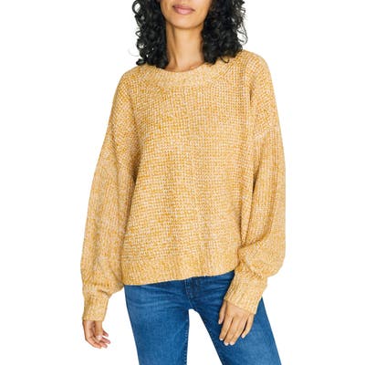 Sanctuary Sorry Not Sorry Chunky Knit Sweater, Yellow