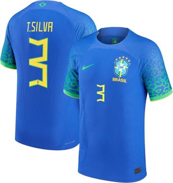 Nike Men's Nike Thiago Silva Blue Brazil National Team 2022/23 Authentic  Away Jersey