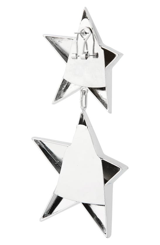 Shop Area Crystal Star Drop Earrings In Silver