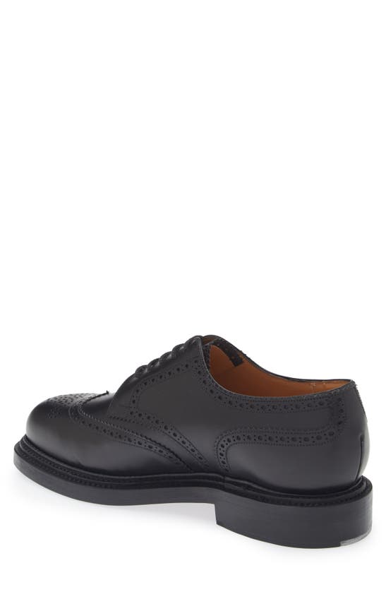 Shop Jm Weston Triple Sole Brogued Derby In Black