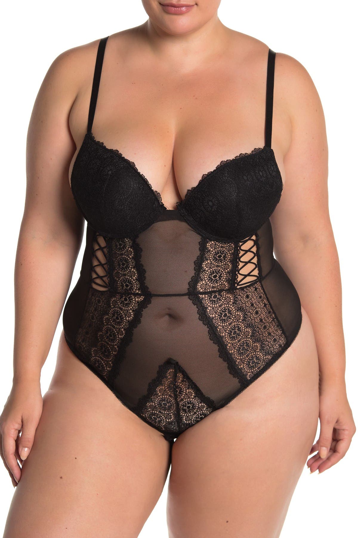 plus size underwire teddy