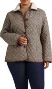 Lauren ralph lauren quilted best sale houndstooth jacket