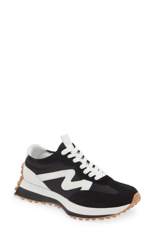 Steve Madden Campo Sneaker In Black/whte