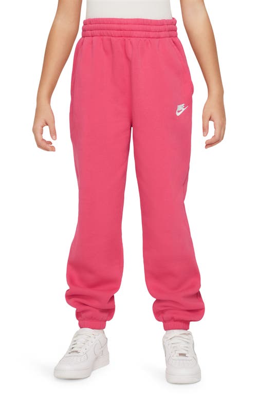 Shop Nike Kids' Sportswear Club Fleece Sweatpants In Aster Pink/aster Pink/white