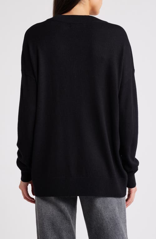 Shop Treasure & Bond Relaxed V-neck Sweater In Black