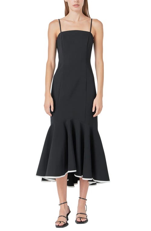 Endless Rose Flounce Hem Dress In Black