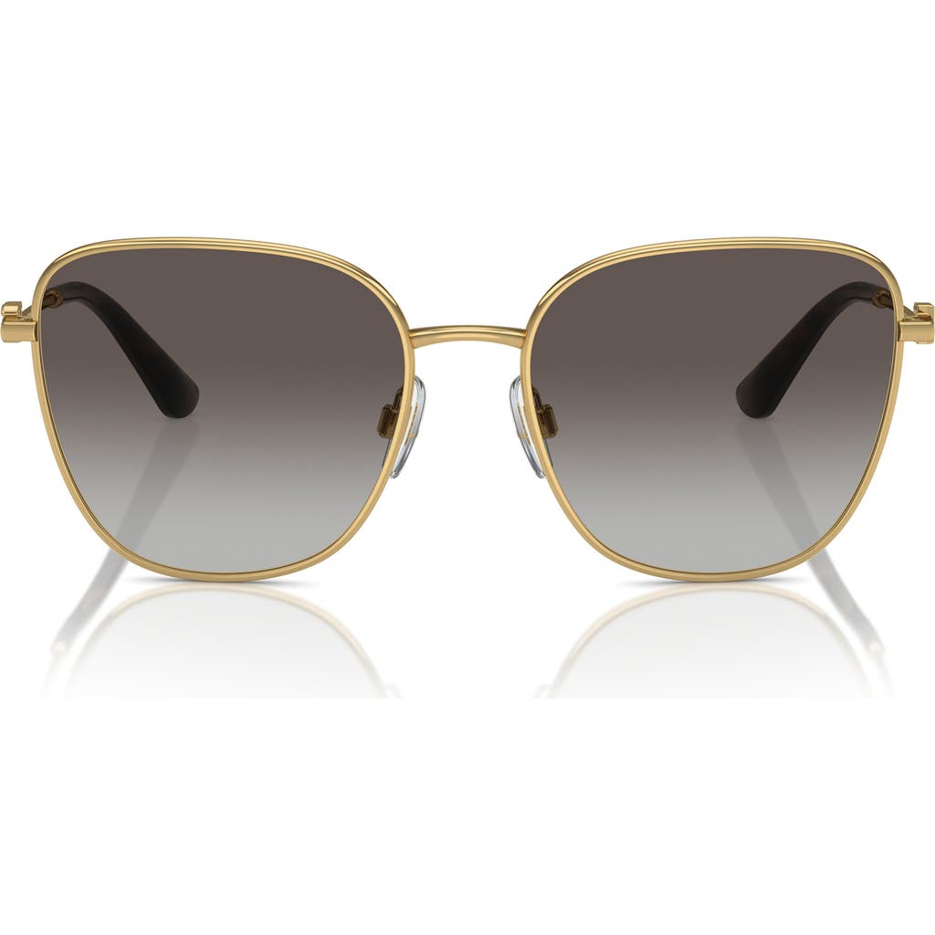 Dolce & Gabbana Dolce&gabbana 56mm Gradient Butterfly Sunglasses In Gold/black Grey
