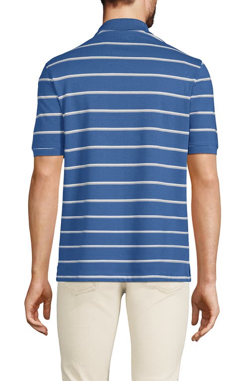 Shop Lands' End Short Sleeve Comfort-first Mesh Polo Shirt In Mariner Blue Stripe