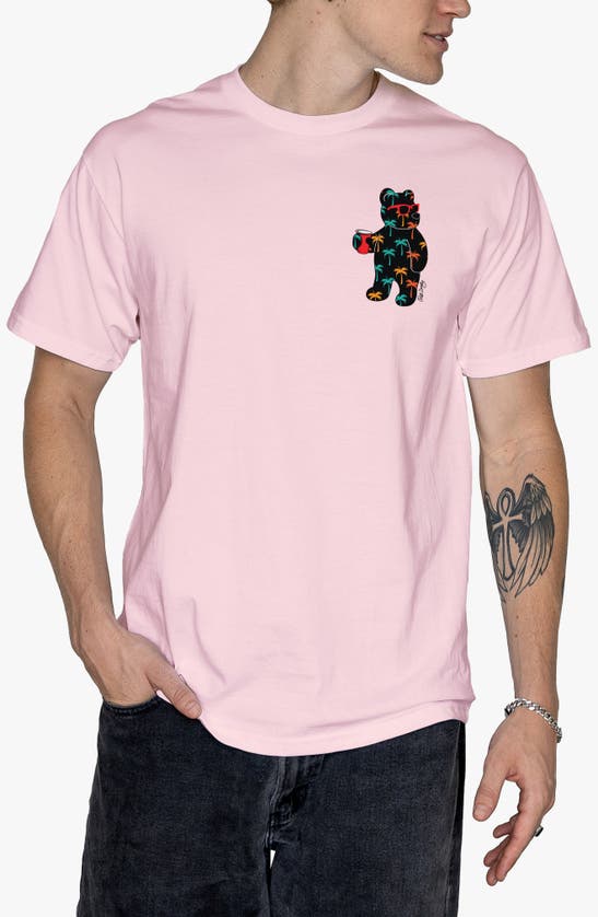 Riot Society Palms Bear 2.0 Graphic T-shirt In Light Pink