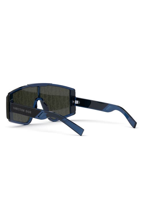 Shop Dior 'xtrem Mu 00mm Mask Sunglasses In Shiny Blue/brown