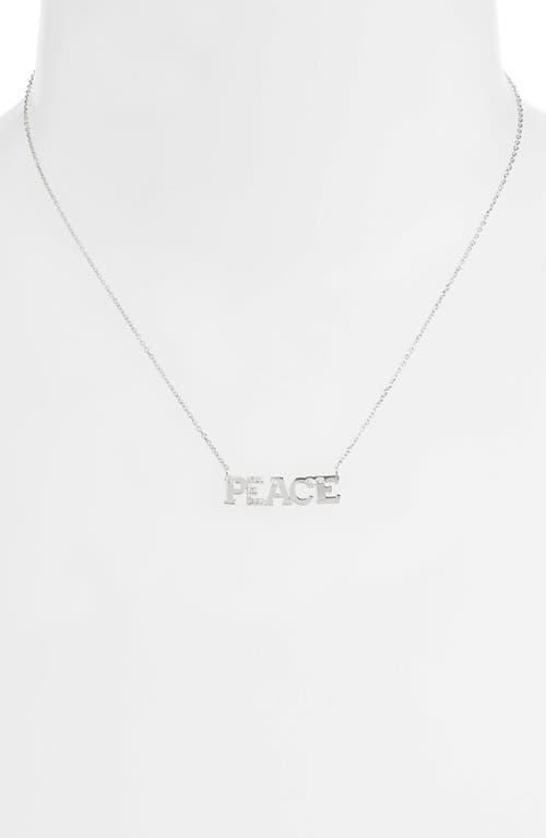 Shop Anzie Love Letter Peace Pendant Necklace In Silver/sapphire
