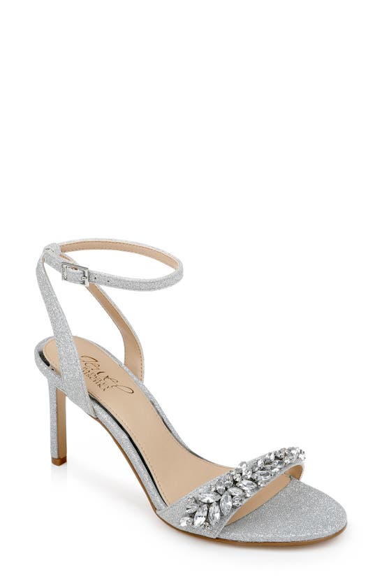 Jewel Badgley Mischka Dallyce Ankle Strap Sandal In Silver