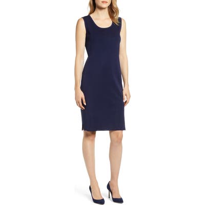 Ming Wang Knit Tank Dress, Blue