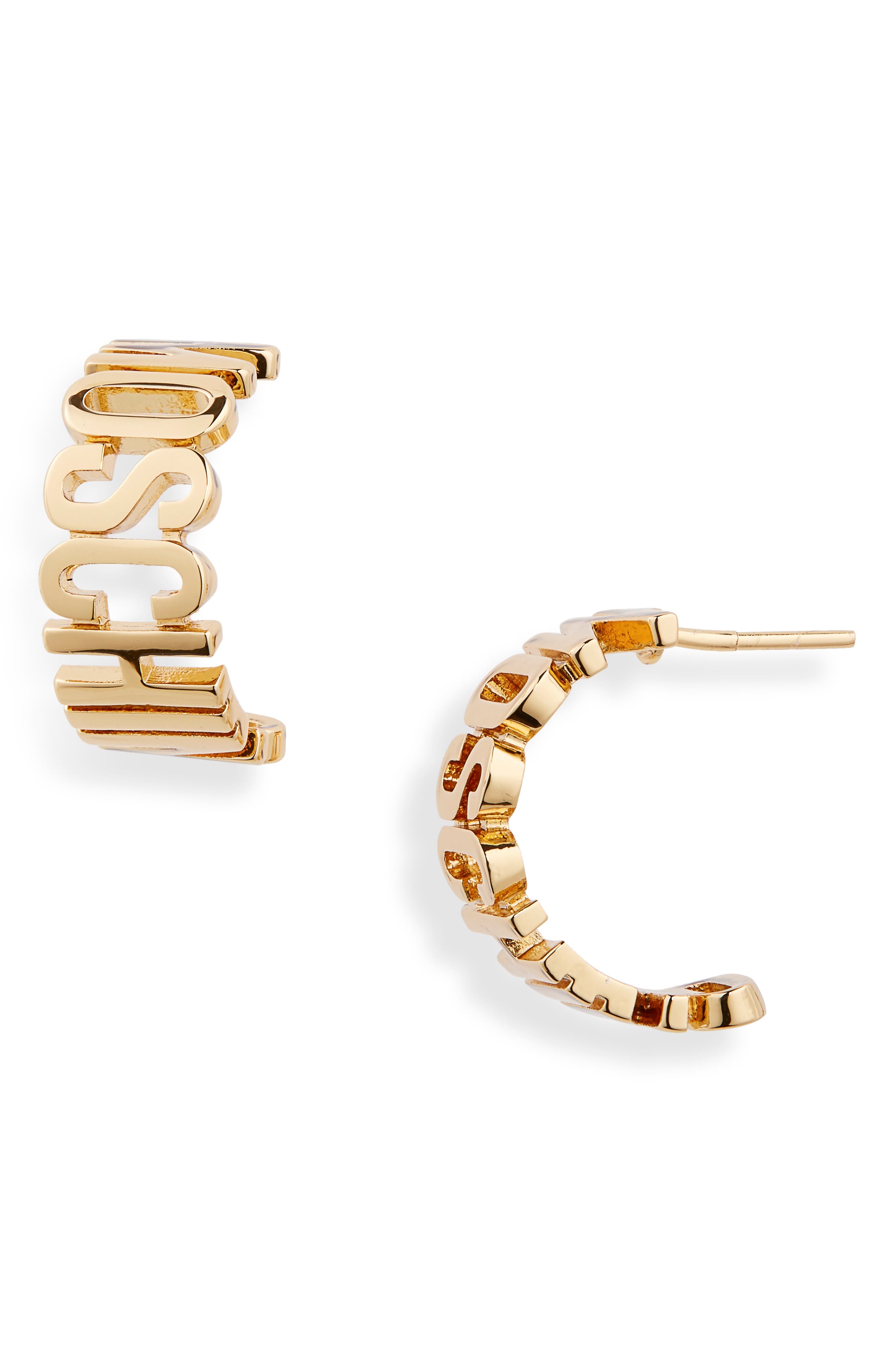 moschino hoop earrings