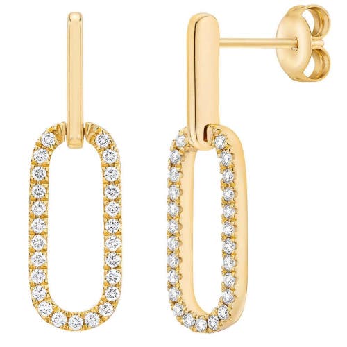 Bliss Diamond 1" Tall Lab Grown In 10k Yellow Gold