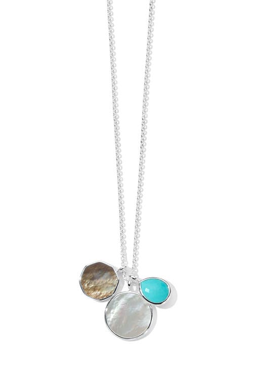 Ippolita Rock Candy Isola Triple Pendant Necklace in Silver at Nordstrom, Size 26