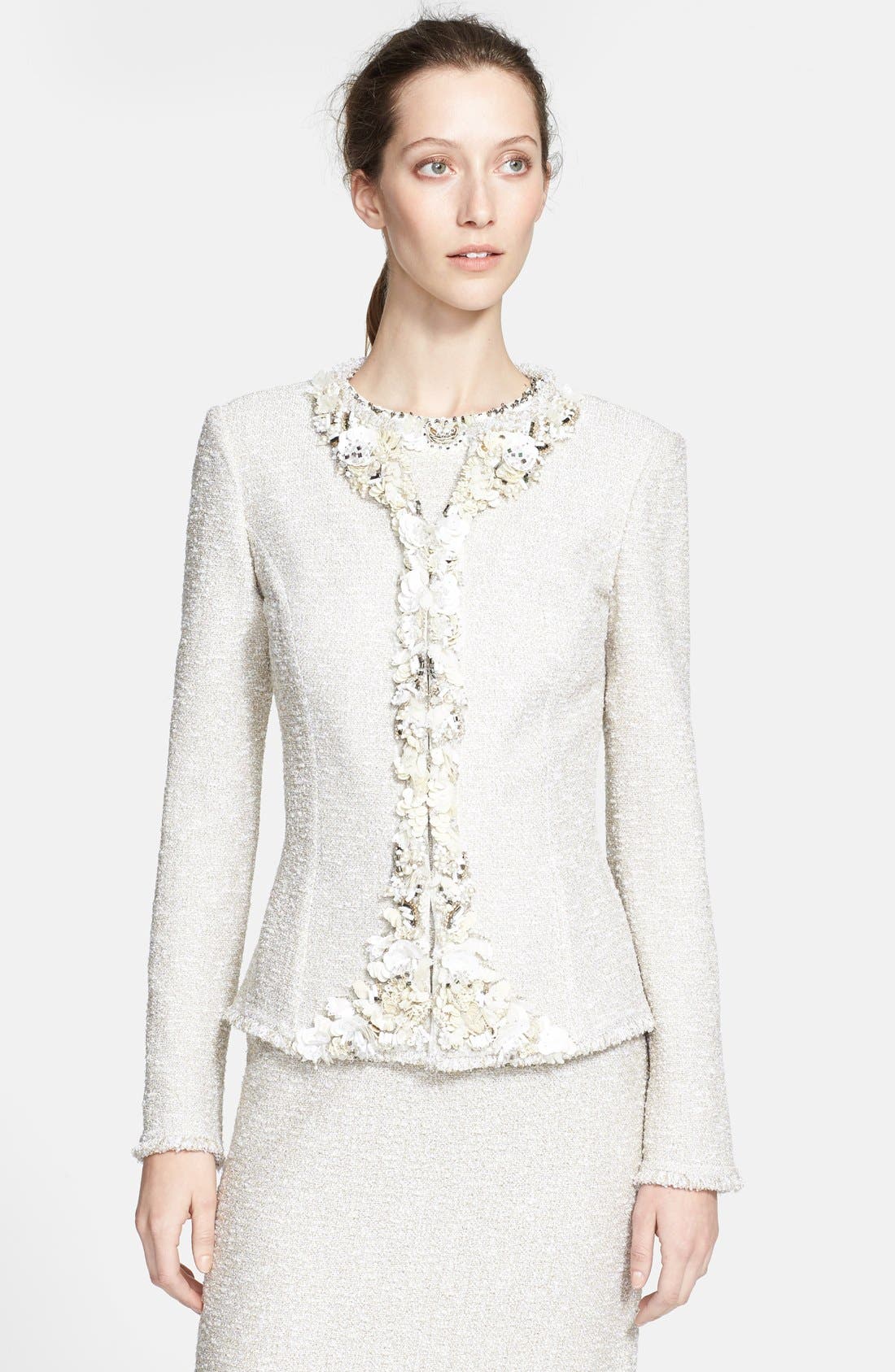 St. John Collection Embellished Bouclé Knit Jacket Nordstrom