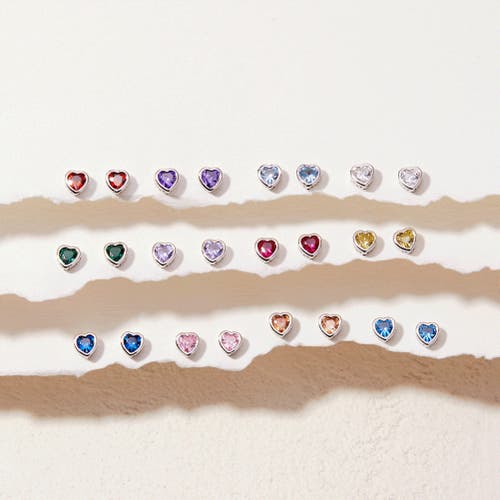 Shop In Season Jewelry Cubic Zirconia Birthstone Heart Earrings In June