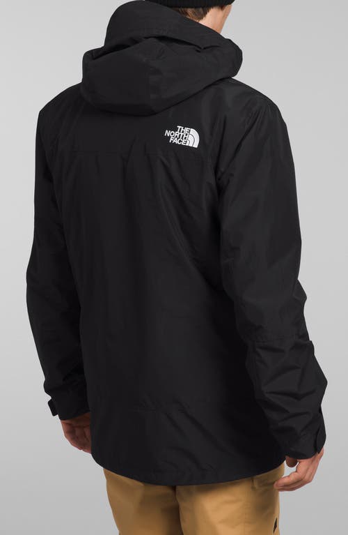 The North Face Dryvent Mono Black Jacket With Logo Printed On The Front In Tech Fabric Man In Tnf Black-npf