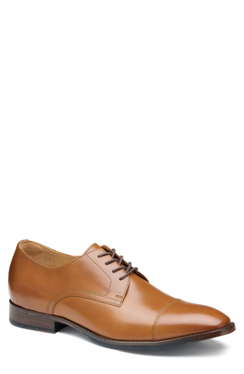 Shop Johnston & Murphy Richland Cap Toe Derby In Tan Full Grain