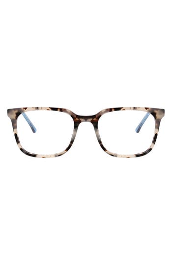 Oscar De La Renta 51mm Oversize Square Optical Glasses In Grey Demi