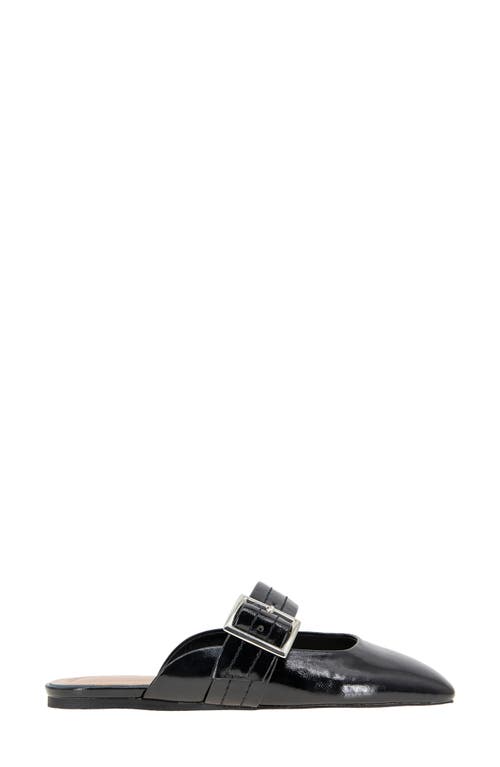 Bcbgeneration Women's Hope Square Toe Buckle Slide Flat Mules In Black