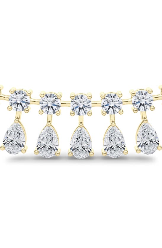Hautecarat Lab Created Diamond Frontal Necklace In 18k Yellow Gold