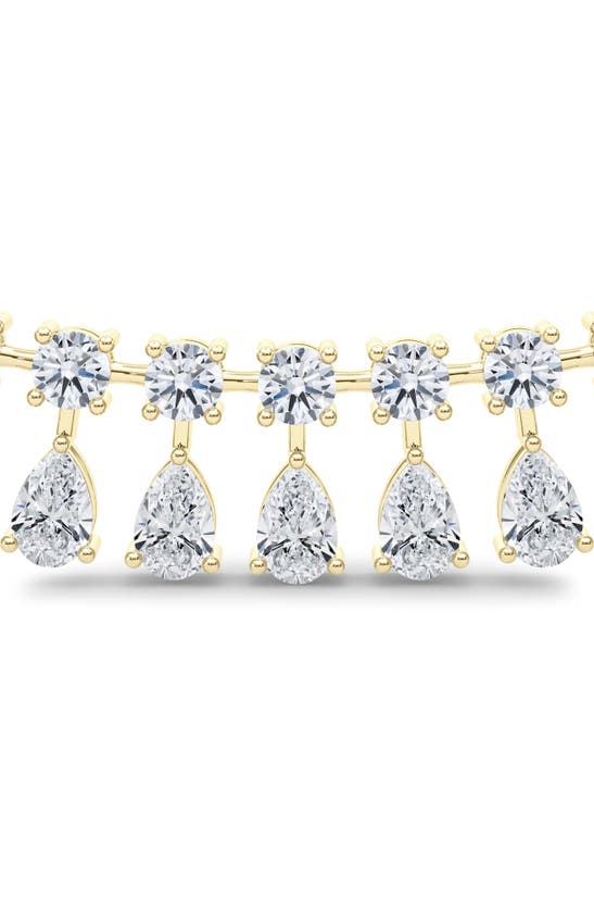 Shop Hautecarat Lab Created Diamond Frontal Necklace In 18k Yellow Gold